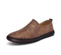 Zapatos casuales para hombre. Cómodo diseño sin cordones para el uso diario. Perfecto para todas las estaciones. Se puede combinar con ropa informal. Gran estilo con suela plana para relajarte, marrón