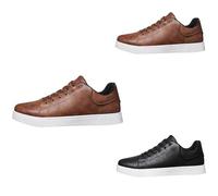 Zapatos casuales para hombre de piel, zapatillas de deporte de piel sintética, antideslizantes, suaves, transpirables, ligeras, para senderismo, para estudiantes, para ir de excursión, marrón, 41 EU