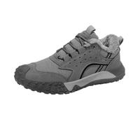 Zapatos casuales para hombre de primavera y otoño e invierno, con cierre, de terciopelo, cálidos, para correr, montañismo, senderismo, deportes, zapatos de nieve para mujer, gris, 39 2/3 EU