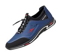 Zapatos casuales para hombre deportivos de cuero zapatillas elevador zapatos suaves y cómodos zapatos de cuero zapatos de cuero transpirables zapatos de entrenamiento senderismo zapatos planos negros