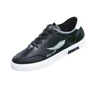 Zapatos casuales para hombre deportivos: zapatillas deportivas suela plana zapatos de correr con cordones zapatillas de deporte de cuero PU zapatos de correr impermeables zapatos tradicionales