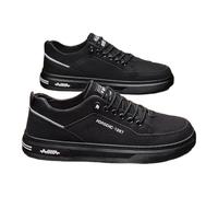 Zapatos casuales para hombre deportivos: zapatos de tabla con cordones, Negro , 44 EU