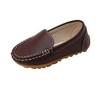 Zapatos casuales para hombre y mujer, primavera y, zapatos casuales para, todos los zapatos pequeños de cuero para el comienzo escolar, cómodos zapatos escolares niñas zapatillas 30, marrón, 30 EU