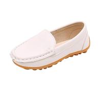 Zapatos casuales para hombre y mujer, primavera y, zapatos casuales para, todos los zapatos pequeños de cuero para el comienzo escolar, cómodos zapatos escolares niñas zapatillas 30, Blanco, 25 EU