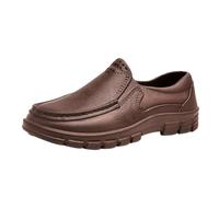 Zapatos casuales para hombre, zapatos casuales de negocios, zapatos cómodos para hombre, mocasines de conducción, ligeros, suaves, para vestido, trabajo, oficina, zapatos de traje, marrón, 48 EU
