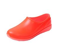 Zapatos casuales para mujer ponerse verano mujeres parejas botas de lluvia zapatos impermeables cocina clásica botas de trabajo en los pies botas de lluvia Zapatos Tacón de cuña, naranja, 37 EU