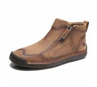 Zapatos Casuales sin Cordones, Planos, cómodos para Caminar al Aire Libre, con Empeine de Mano, duraderos, Ligeros y con Suela Flexible, Ideales para Uso Diario y Viajes. (Brown2, 47)