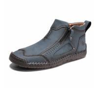 Zapatos Casuales sin Cordones, Planos, cómodos para Caminar al Aire Libre, con Empeine de Mano, duraderos, Ligeros y con Suela Flexible, Ideales para Uso Diario y Viajes. (Blue, 48)