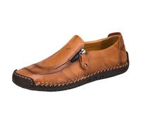 Zapatos casuales tradicionales para hombre, hechos a mano, de alta gama, ajuste cómodo, ideal para viajes al aire libre, Braun2, 40 EU