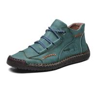 Zapatos casuales tradicionales para hombre, hechos a mano, de alta gama, para viajes, actividades al aire libre, verde, 46 EU