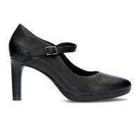 Clarks Ambyr Shine, Zapatos de Cordones Mujer, Piel Negra, 37 EU