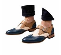 Zapatos clásicos con Cordones para Negocios Formales, Ajuste Ancho con Detalles de Color para Hombre, Elegantes, cómodos para Oficina y reuniones de Trabajo