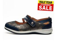 Boulevard Suzie Mujer Clásico Moda Casual Confort Zapatos Azul (Corte Ancho)