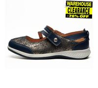 Boulevard Suzie Mujer Clásico Moda Casual Confort Zapatos Azul (Corte Ancho)
