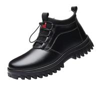 Zapatos clásicos de senderismo de cuero para hombre, zapatos ligeros para caminar, botas de nieve para hombre, botas de invierno para hombre, botas de senderismo con forro de piel cálida, botas de