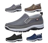 Zapatos CNA Trop for hombres, zapatos Asupwell, zapatos ortopédicos for caminatas al aire libre for hombres, mocasines de lona sin cordones con soporte for el arco for hombres ( Color : Blue , Size :