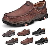 Zapatos Comfymore for Hombres, Zapatos ortopédicos for Caminar, Mocasines de Cuero Genuino, Zapatos de Cuero ortopédicos (Color : Light Brown B, Size : 44)