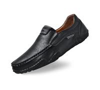 Zapatos CóModos Hombre Verano - Mocasines casuales sin cordones de cuero para hombre cómodos zapatos para caminar para uso diario con jeans calzado plano para todas las estaciones Zapatos Casuales