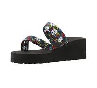 Zapatos Comodos Mujer Verano Chanclas Pala Para Sandalias de Tacón Inclinado Para Mujer Gruesa Clip El Dedo Del Pie Sandalias Transpirables Ortopedicas Chancletas (Black 38)