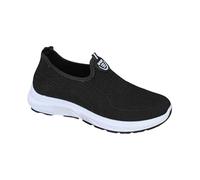 Zapatos cómodos para mujer, zapatos informales de malla transpirables, cómodos, antideslizantes, ligeros, antideslizantes, para caminar, con soporte para arco, zapatos deportivos anchos y altos, Negro