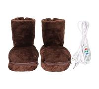 Zapatos con Calefacción Eléctrica, Alivia Las Molestias, Mantiene los Zapatos Calientes para Calentar los Pies, Zapatos con Calefacción USB Lavables para el Invierno (Marrón)