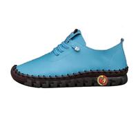 Zapatos con cordones, informales, transpirables, para mujer, zapatos de piel sintética, suela suave, zapatos de trekking, antideslizantes, impermeables, informales, de color sólido, zapatos casuales