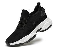 Zapatos con elevador para hombres, zapatos invisibles de 2,36 pulgadas para aumentar la altura, zapatos casuales más altos, zapatillas deportivas de tacón oculto a la moda ( Color : Noir , Size : 43 E
