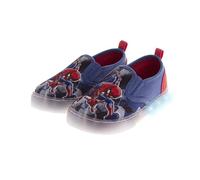 Zapatos con luces LED para niños de Paw Patrol Sonic Toy Story Spidey Lowtop de lona para niños y niños, tenis de lona de caña baja (talla 7-10 para niños pequeños/11-12 niños pequeños), rojo, azul