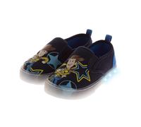 Zapatos con luces LED para niños de Paw Patrol Sonic Toy Story Spidey Lowtop de lona para niños y niños, tenis de lona de caña baja (talla 7-10 para niños pequeños/11-12 niños pequeños), Azul oscuro