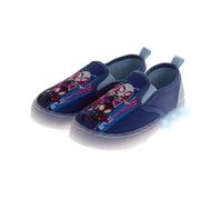 Zapatos con luces LED para niños de Paw Patrol Sonic Toy Story Spidey Lowtop de lona para niños y niños, tenis de lona de caña baja (talla 7-10 para niños pequeños/11-12 niños pequeños), Azul (Blue