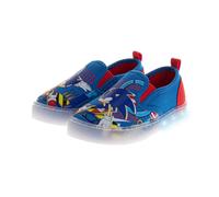 Zapatos con luces LED para niños de Paw Patrol Sonic Toy Story Spidey Lowtop de lona para niños y niños, tenis de lona de caña baja (talla 7-10 para niños pequeños/11-12 niños pequeños), Azul marino
