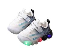 Zapatos con Luces Niño Deportivas Transpirables Zapatillas de Correr Cómodos Casual con Rasgos Y Luces Zapatos Luces LED Malla Luminosas Zapatos para Niños Tenis Iluminados Zapatillas de Deporte