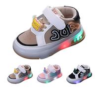Zapatos con Luces Niño Deportivas Transpirables Zapatillas de Correr Cómodos Casual con Rasgos Y Luces Zapatos Luces LED Malla Luminosas Zapatos para Niños Tenis Iluminados Zapatillas de Deporte