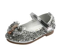 Zapatos con purpurina con diamantes de imitación de cristal zapatos para niñas: zapatos de princesas con hebilla ajustable zapatos de fiesta elegantes zapatos para niños punta redonda zapatos