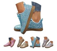 Zapatos con purpurina para mujer, zapatos casuales para mujer con tirantes, zapatos de trekking, zapatos informales, planos, deportivos, individuales, modernos, zapatos de voleibol, cordones, cómodos