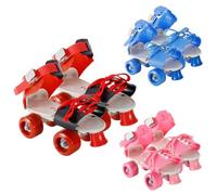 Zapatos con Ruedas: Zapatillas De Patinaje Ajustables, Diseño De Cuatro Ruedas, 4 RuedasDe Doble Hilera, Patines para Exteriores, Calzado para Entrenamiento De Equilibrio, Calzado Deportivo para La C