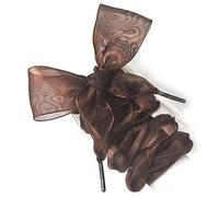 Zapatos Cordones de 4 cm de ancho de encaje de gasa Cordones planos de seda satén cinta deportiva zapatillas de deporte zapatos cuerdas botas de organza para niños adultos 160 cm - H - 1 par