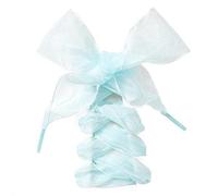 Zapatos Cordones de 4 cm de ancho de encaje de gasa Cordones planos de seda satén cinta deportiva zapatillas de deporte zapatos cuerdas botas de organza para niños adultos 110 cm - D - 1 par