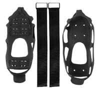 Zapatos Crampones Antideslizantes Tpe M para Clima Frío y Hielo | Tacos Duros, Banda Elástica Muy Flexible, Puntera Frontal, para Sneakers y Zapatos de Vestir, Negro