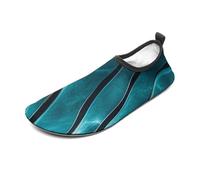 Zapatos de agua con estampado poligonal colorido para mujeres y hombres, calcetines acuáticos sin cordones para playa, natación, surf, yoga, ejercicio, Abstract Flow5, Medium
