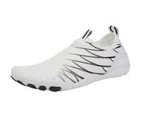 Zapatos de agua de verano para hombre, cómodos, ligeros, antideslizantes, a la moda, para correr, gimnasio, entrenamiento de pelota al aire libre, White, 10 UK 3X-Narrow