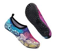 Zapatos de Agua Hombre Mujer Escarpines de Playa Shoes para Surf Swim Yoga Secado Rápido Deportes Acuáticos Zapatillas(ZW Multicolor,40/41 EU)