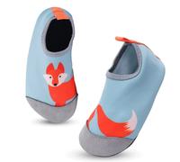 Zapatos de Agua Niño Niña Escarpines de Playa Antideslizante Secado Rápido Calcetines de Natación Zapatillas de Piscina Descalzo Unisex Bebé Verano Barefoot Calzado Aqua Surf Buceo Zorro 26/27EU