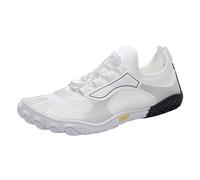 Zapatos de agua para hombre, de secado rápido, transpirables, ligeros, para senderismo, senderismo, aguamarina, cómodos zapatos de playa, White, 38.5 EU