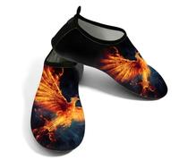 Zapatos de agua para mujer y hombre, diseño de fénix de llama, zapatos de playa, calcetines de natación de secado rápido, Patrón de fénix de llama, 37.5/38.5 EU