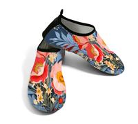 Zapatos de agua para mujer y hombre, diseño de flores botánicas de fantasía, vintage, zapatos de playa, calcetines de natación de secado rápido, Fantasy Botanical Flowers Vintage, 42/42.5 EU