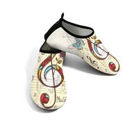 Zapatos de agua para mujer y hombre, diseño de mariposa, zapatos de playa, calcetines de natación de secado rápido, Note Line Butterfly, 37.5/38.5 EU