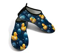 Zapatos de agua para mujer y hombre, diseño de pato amarillo, zapatos de playa, calcetines de natación de secado rápido, Blue Ball Yellow Duck, 40/41 EU