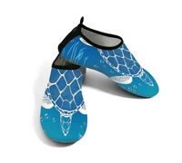 Zapatos de agua para mujer y hombre, línea azul, zapatos de playa, calcetines de natación de secado rápido, Blue Line Turtle, 40/41 EU
