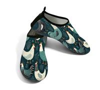 Zapatos de agua para mujer y hombre, línea verde, zapatos de playa de pollo, calcetines de natación de secado rápido, Green Line Chicken, 36/37 EU
